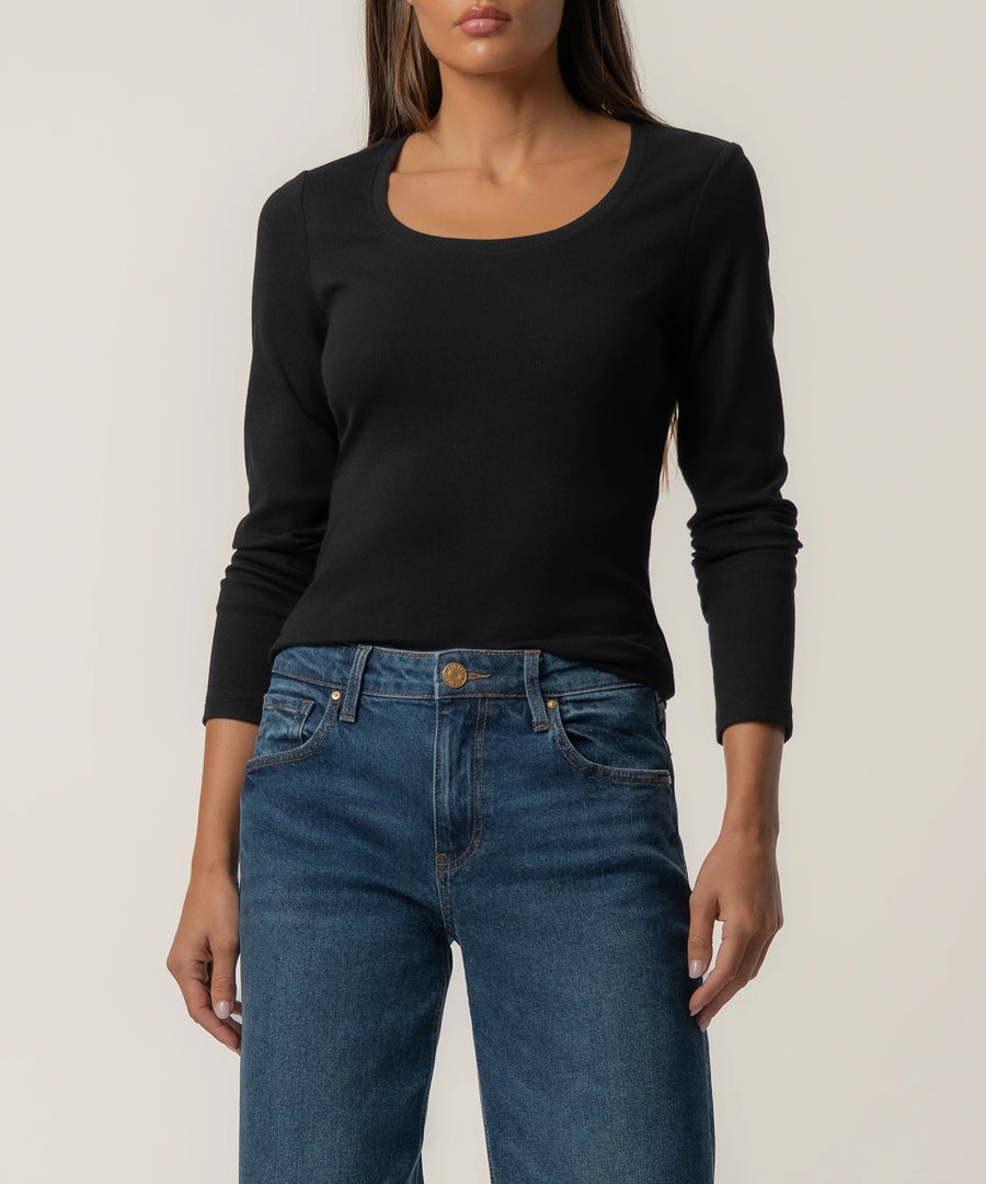 KUT Sarah Rib Knit Top