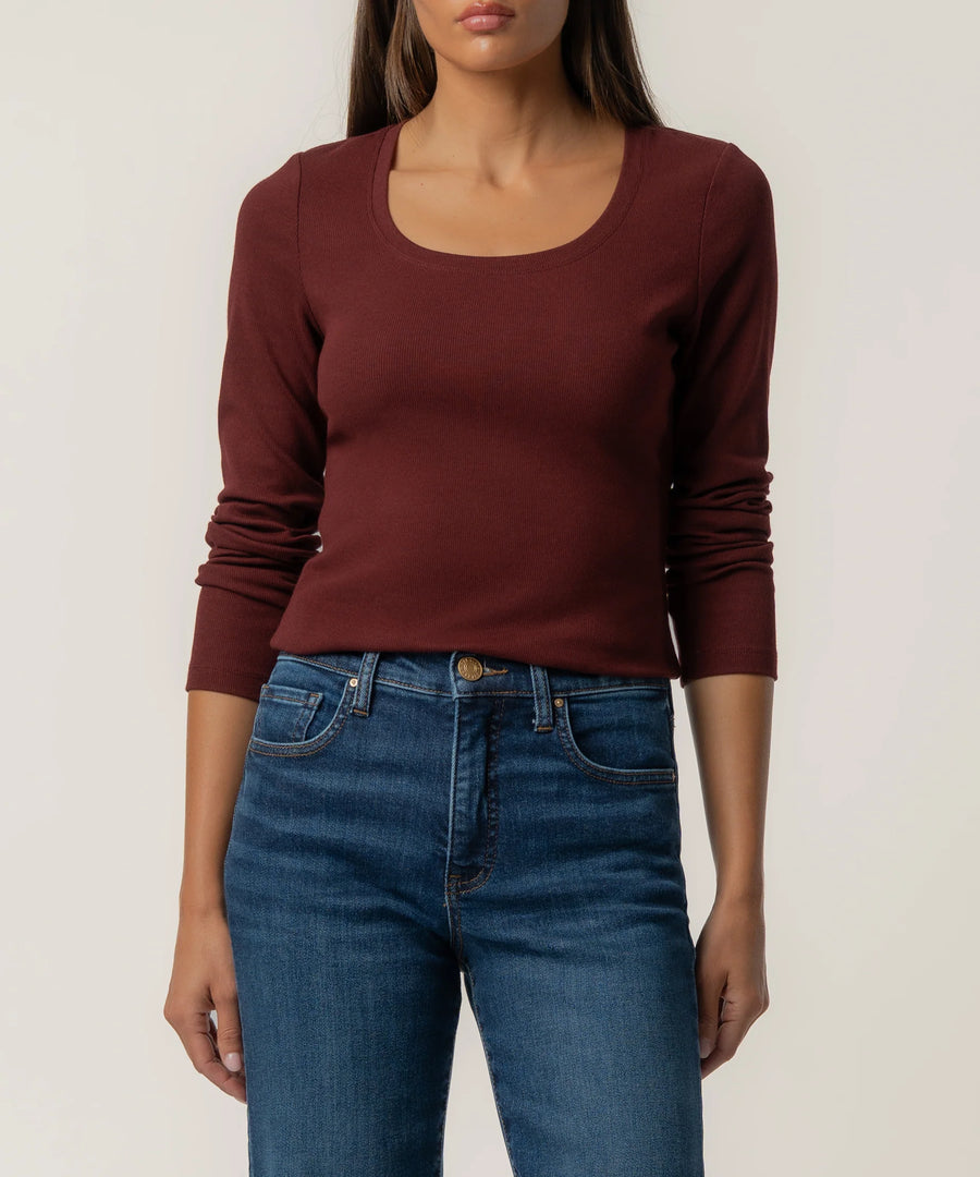 KUT Sarah Rib Knit Top
