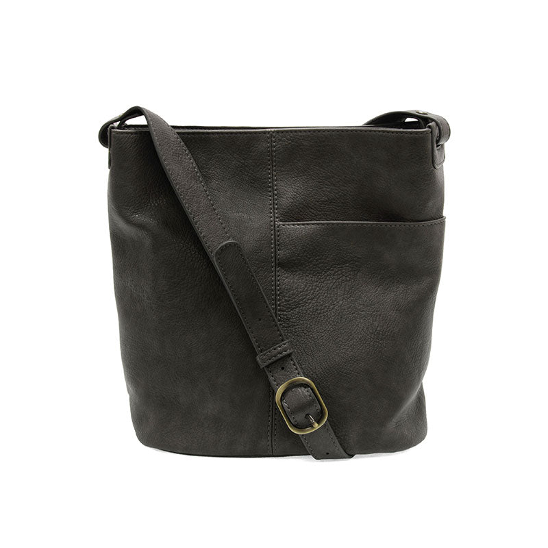 Bindi Front Slip Pocket Bucket Crossbody Bag