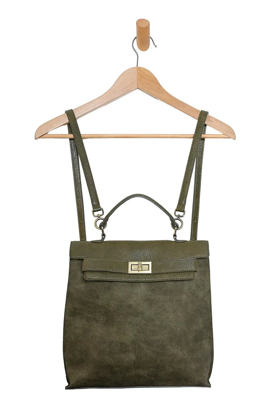 Joy Susan Robin Sueded Turnlock Backpack