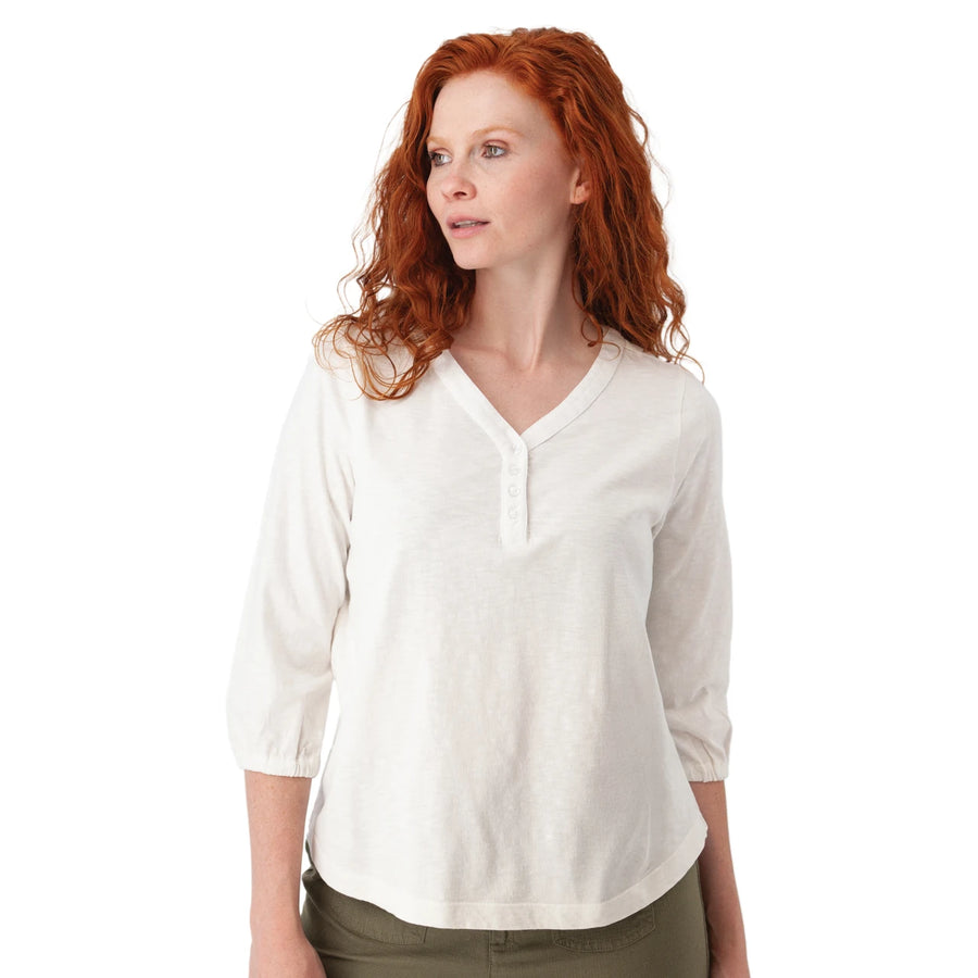 Old Ranch Este 3/4 Sleeve Organic Cotton Henley