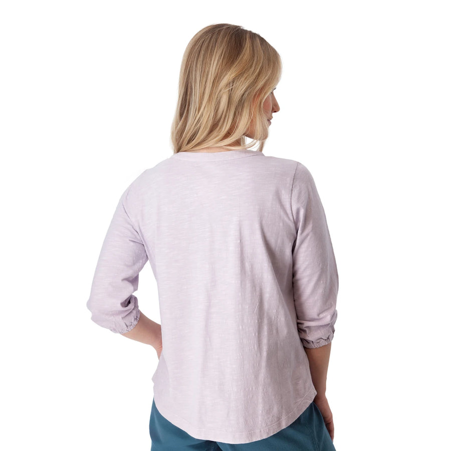 Old Ranch Este 3/4 Sleeve Organic Cotton Henley