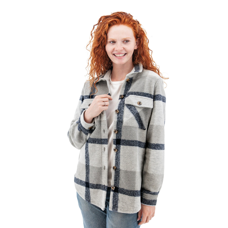 Stevi Plaid Shirt Jacket