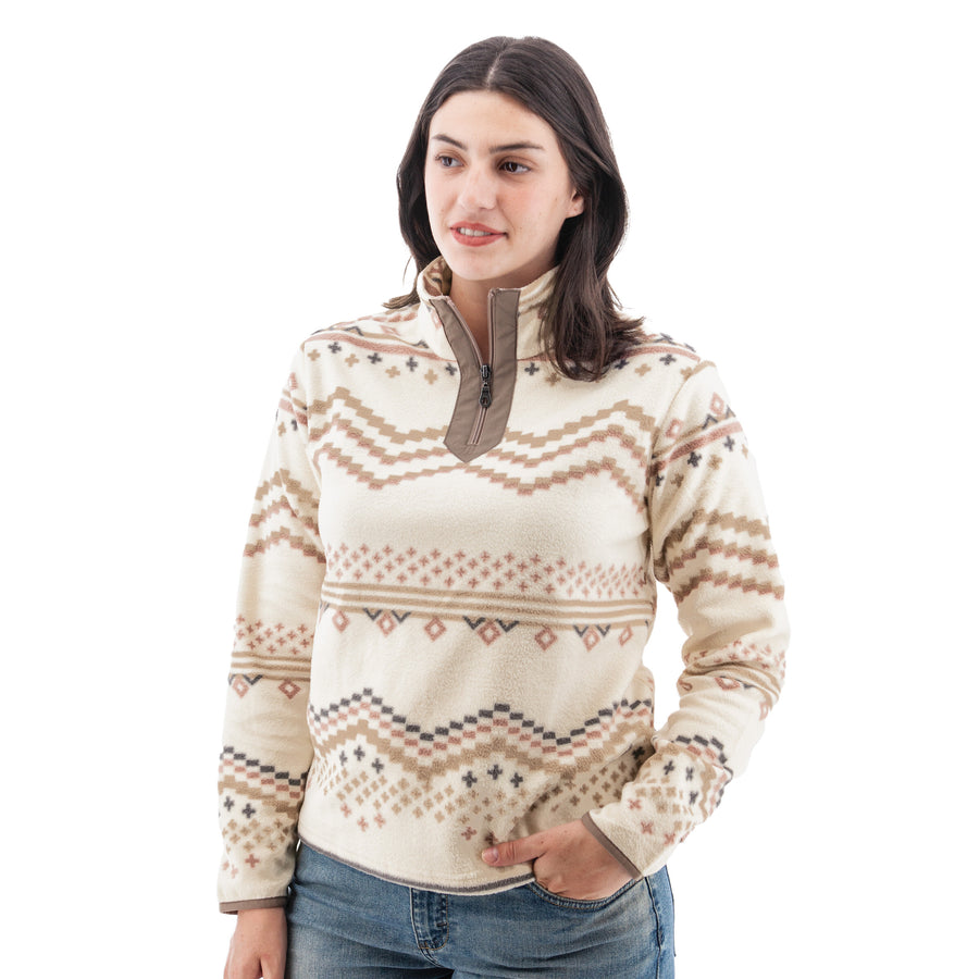 Lucy Print Fleece Pullover