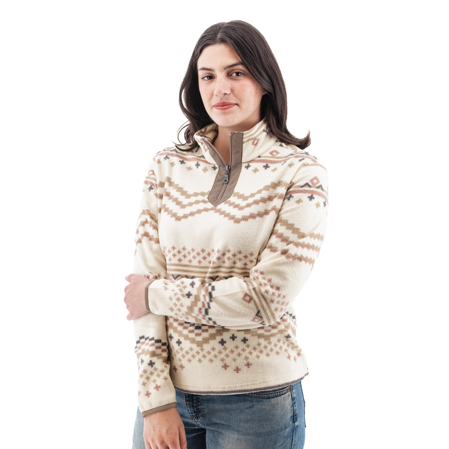 Lucy Print Fleece Pullover
