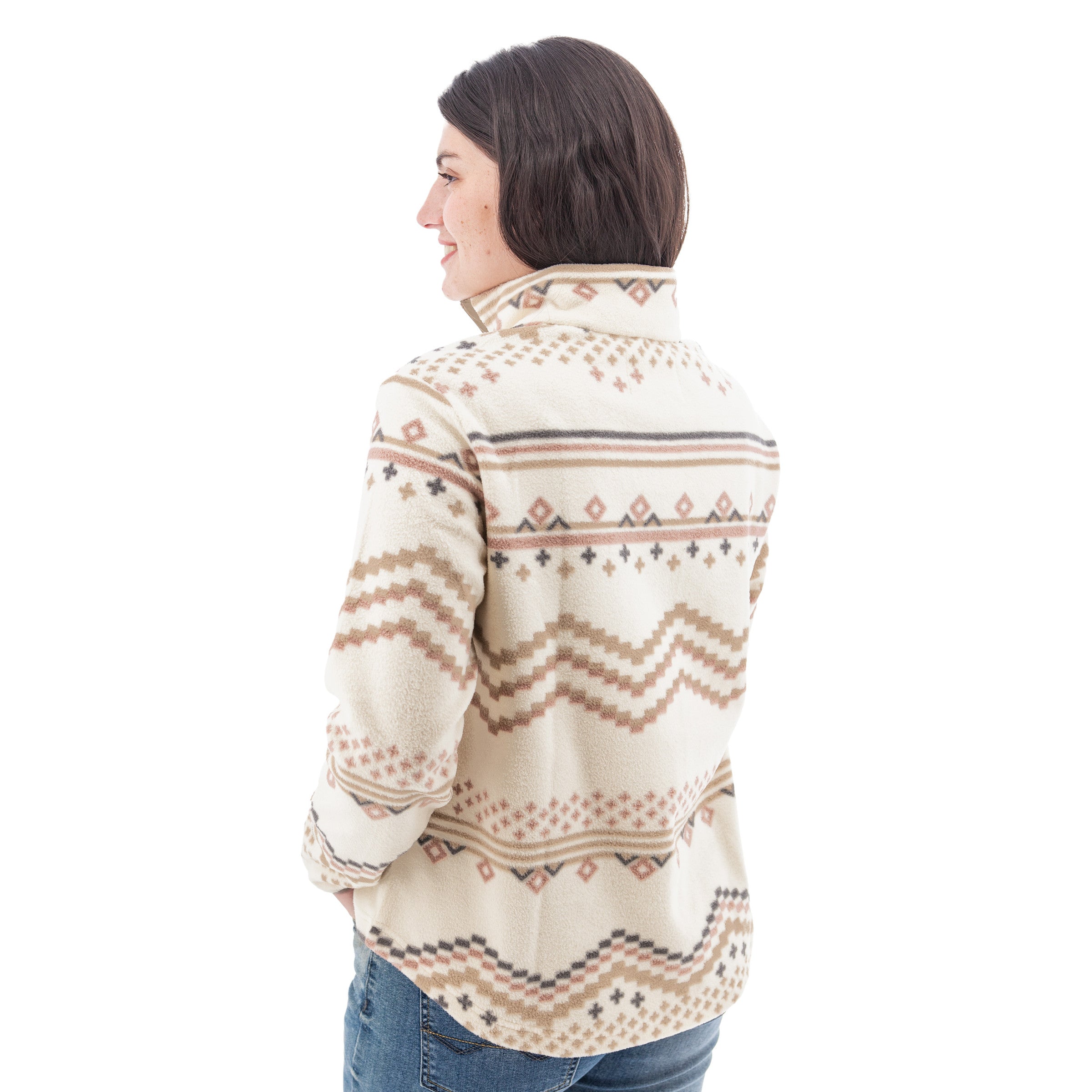 Lucy Print Fleece Pullover