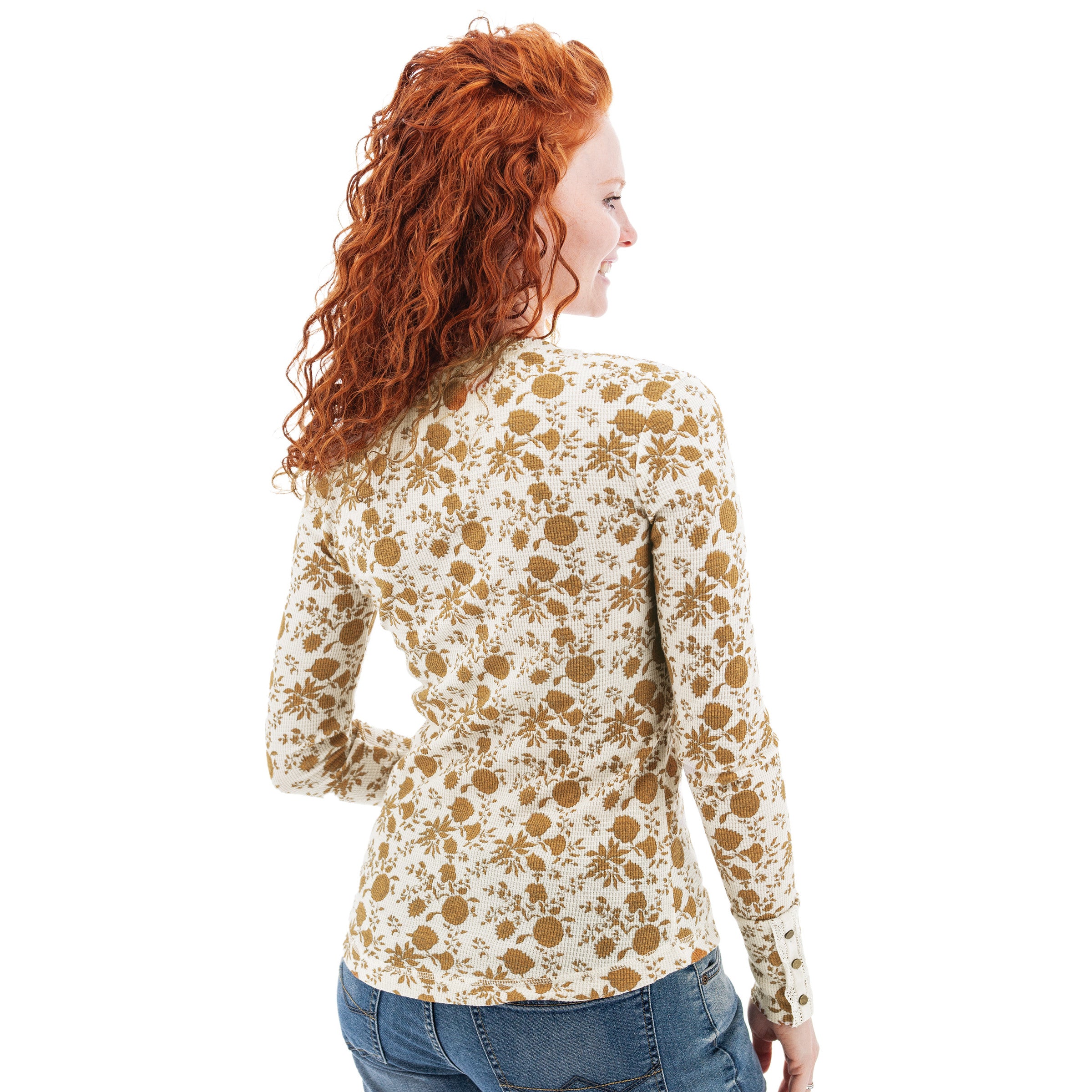 Tia Waffle Knit Floral Top