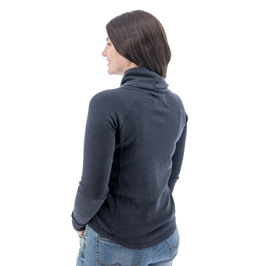 Cyndi Waffle Knit Cowl Neck