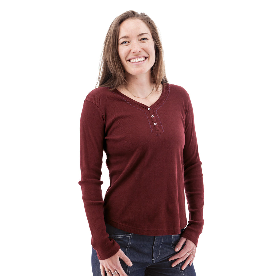 Nevis Embroidered Rib Knit Top