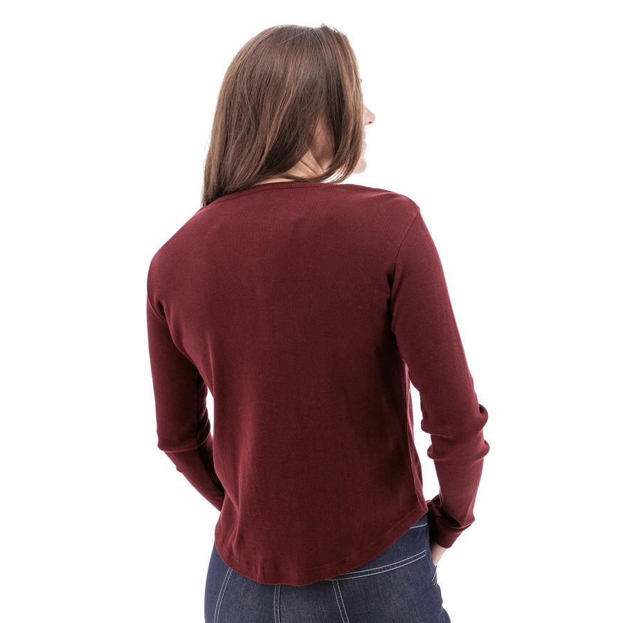 Nevis Embroidered Rib Knit Top