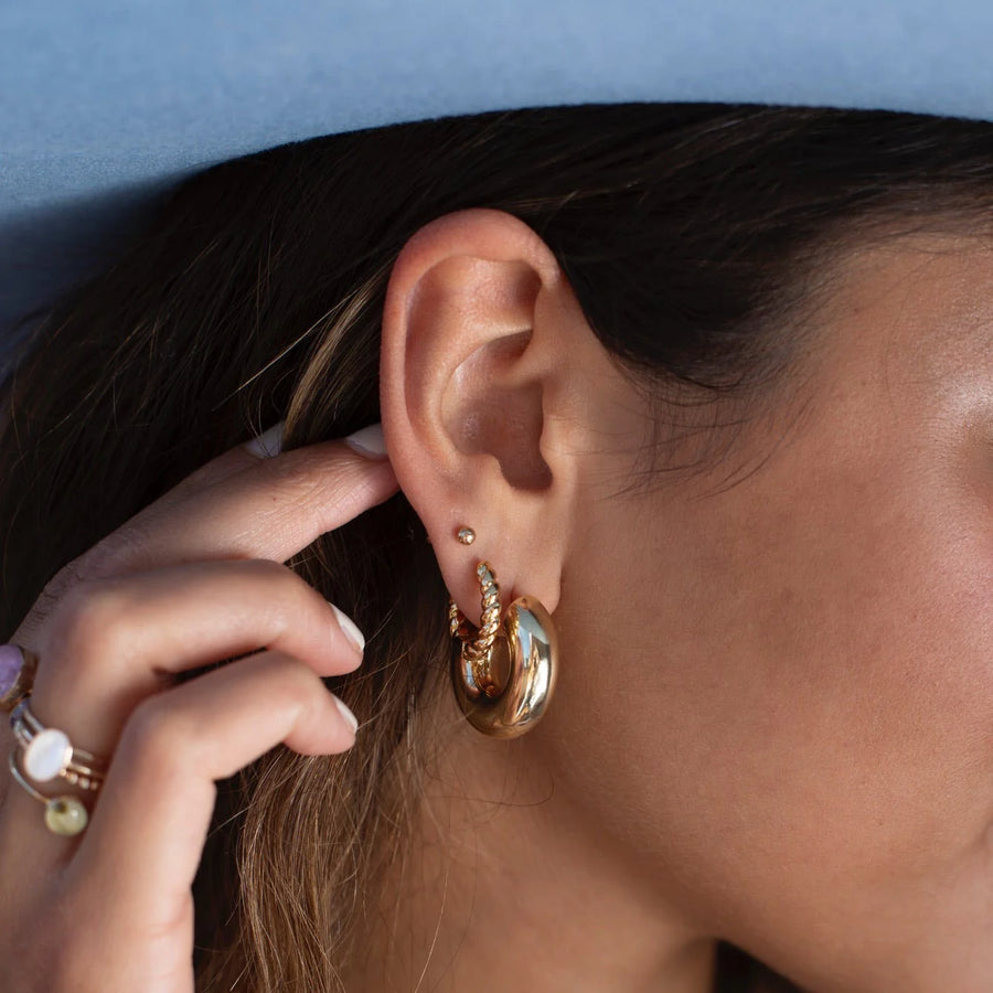 Token Cloud Hoop Earrings