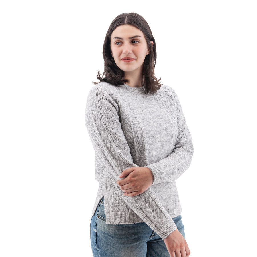 Suzy Cable Knit Pointelle Sweater