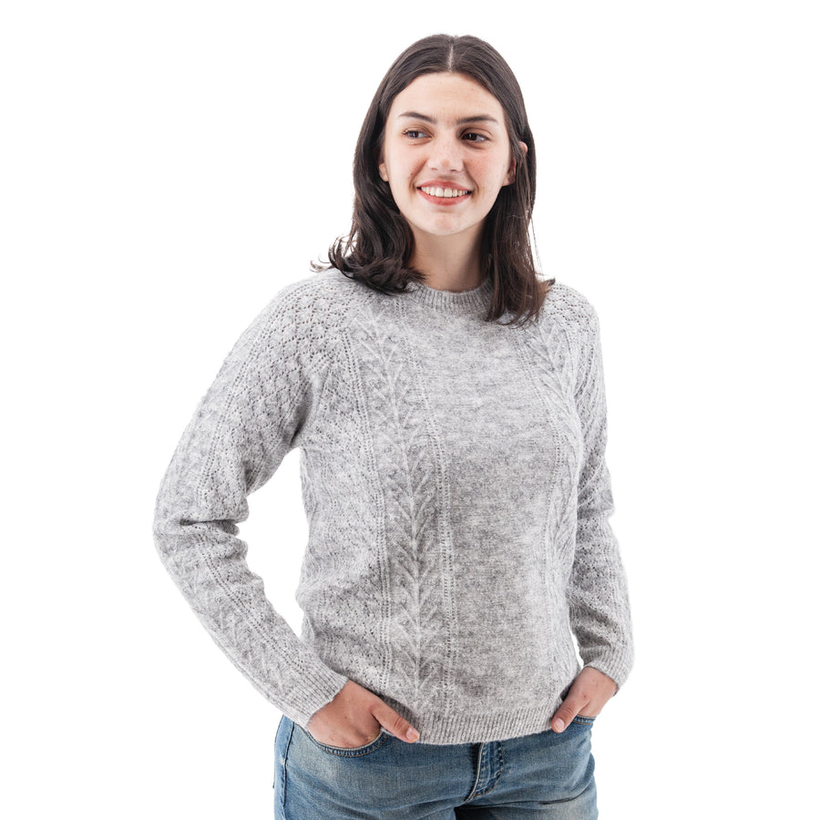 Suzy Cable Knit Pointelle Sweater