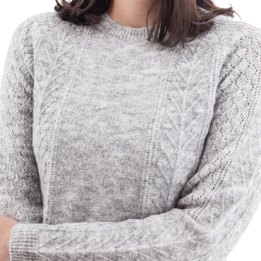 Suzy Cable Knit Pointelle Sweater