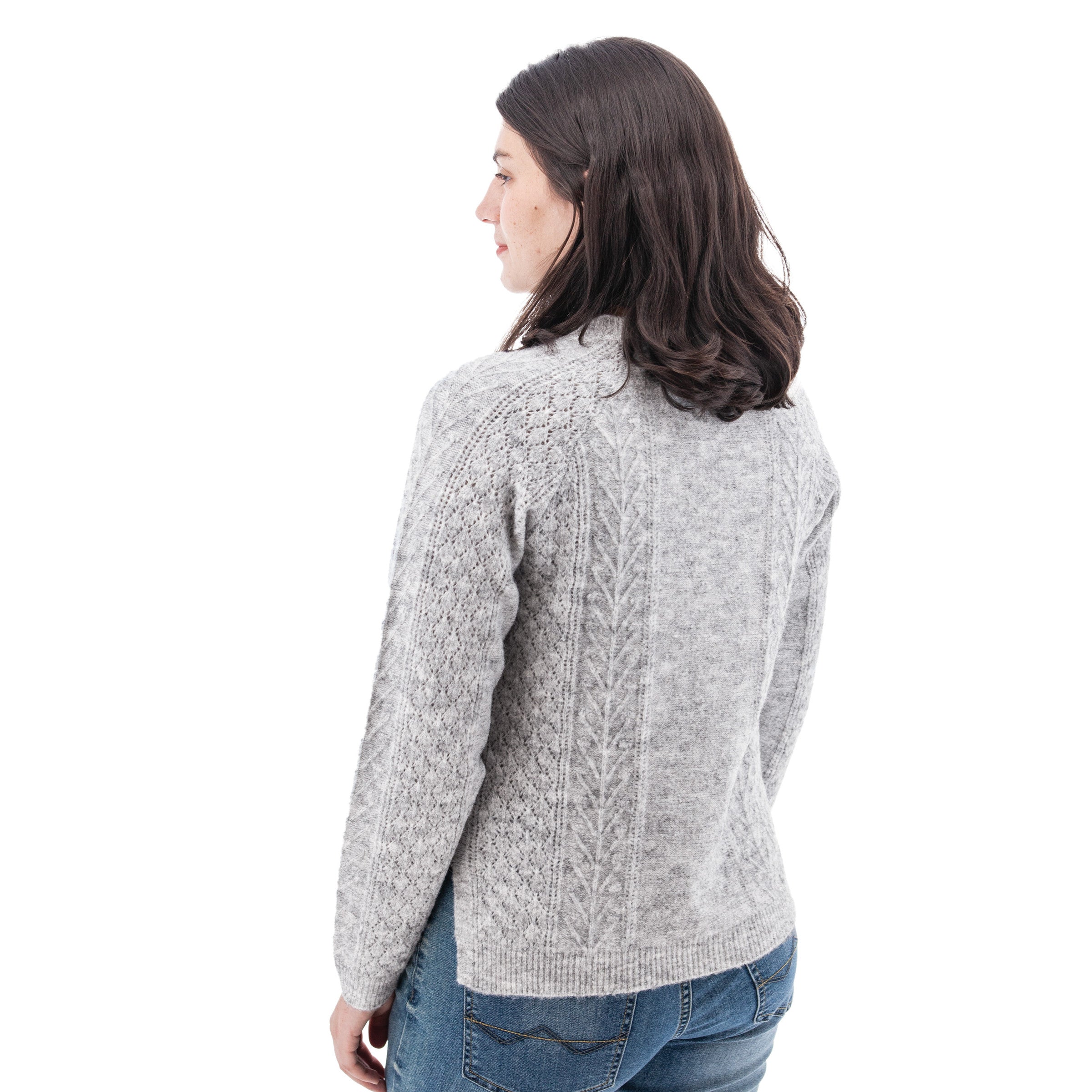 Suzy Cable Knit Pointelle Sweater