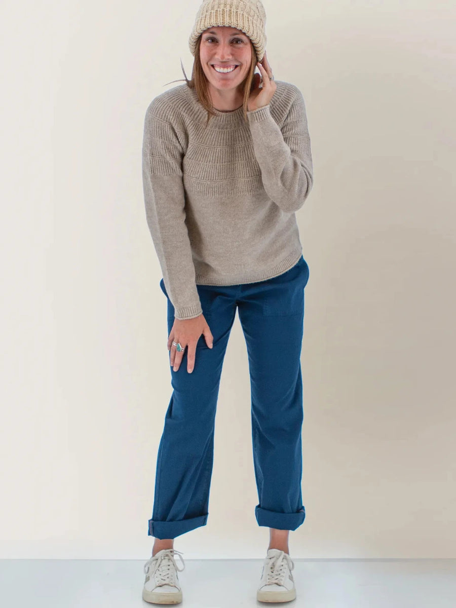 Aventura Mabel Textured Fairisle Crew Neck Sweater