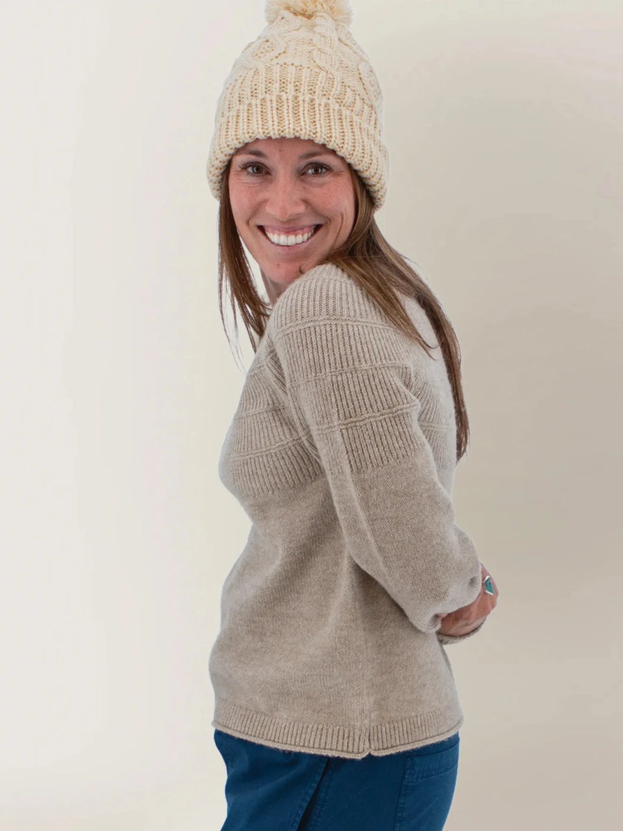 Aventura Mabel Textured Fairisle Crew Neck Sweater