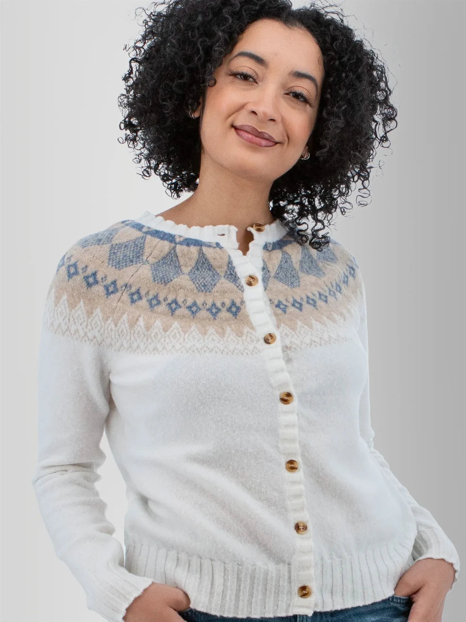 Old Ranch Women's Reine Fair Isle Cardigan