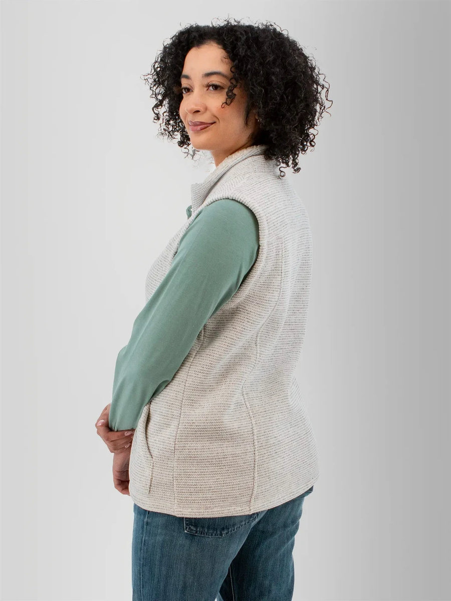 Old Ranch Alabaster Pine Sweater Knit Fleece Vest