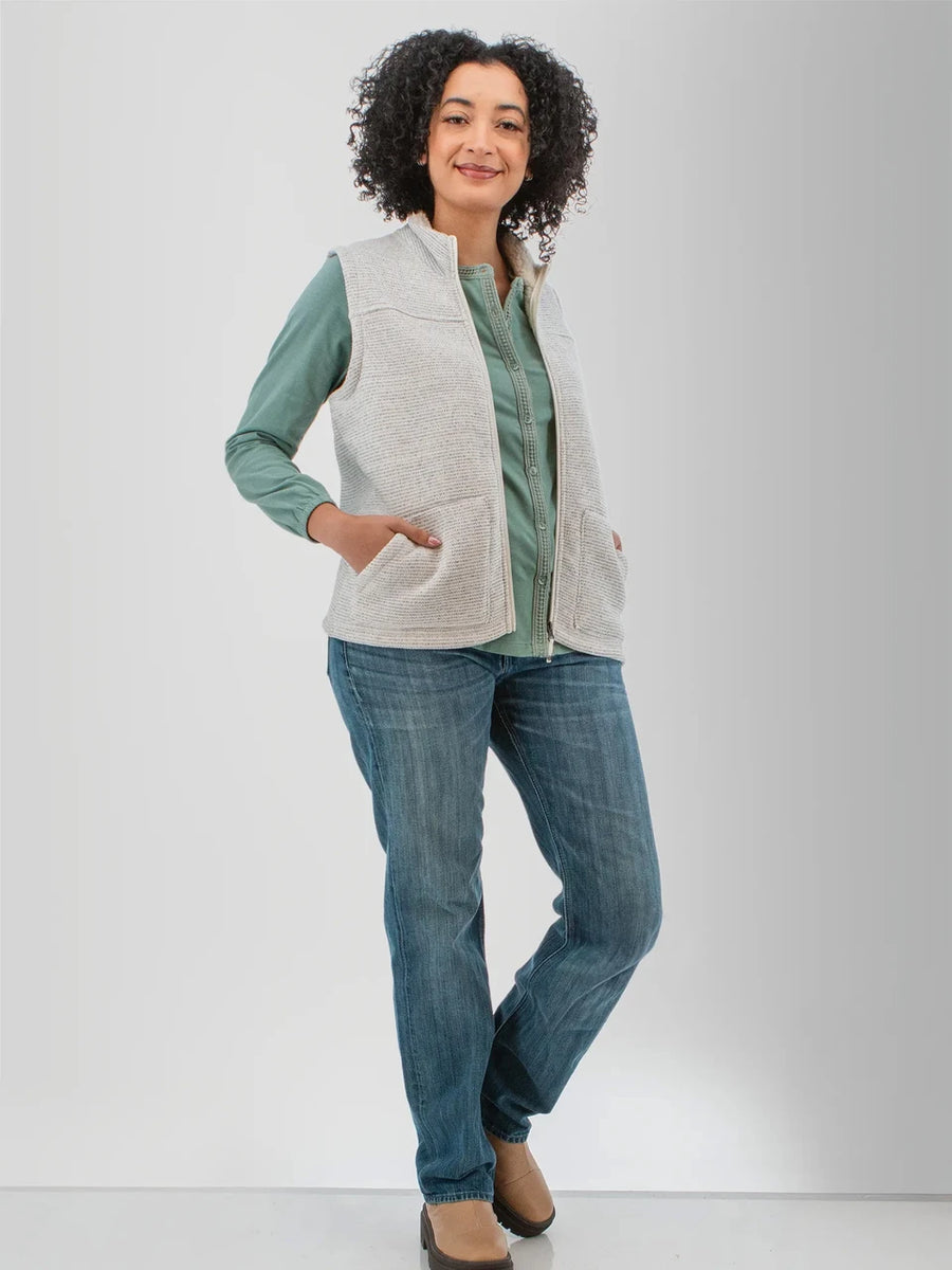 Old Ranch Alabaster Pine Sweater Knit Fleece Vest