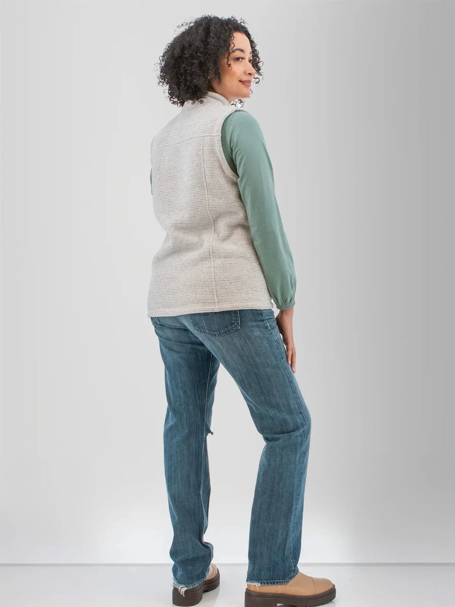 Old Ranch Alabaster Pine Sweater Knit Fleece Vest
