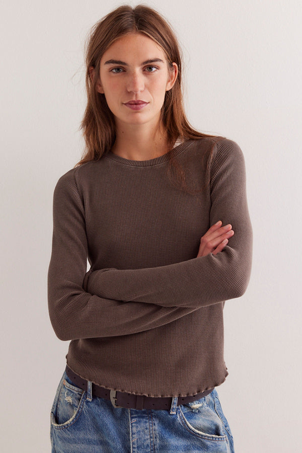 Free People We The Free Easy Does It Long Sleeve Tee