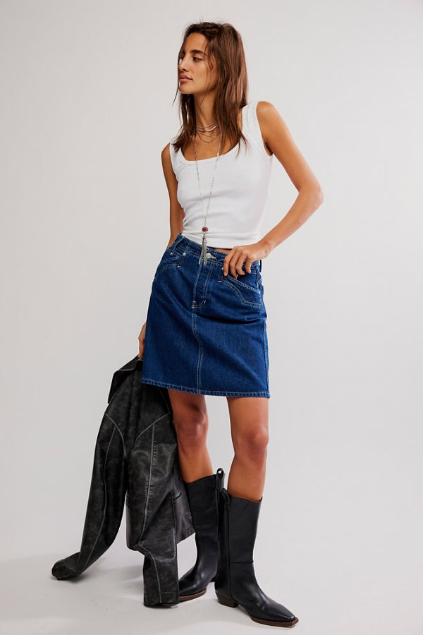 We The Free Suzy Denim Midi Skirt