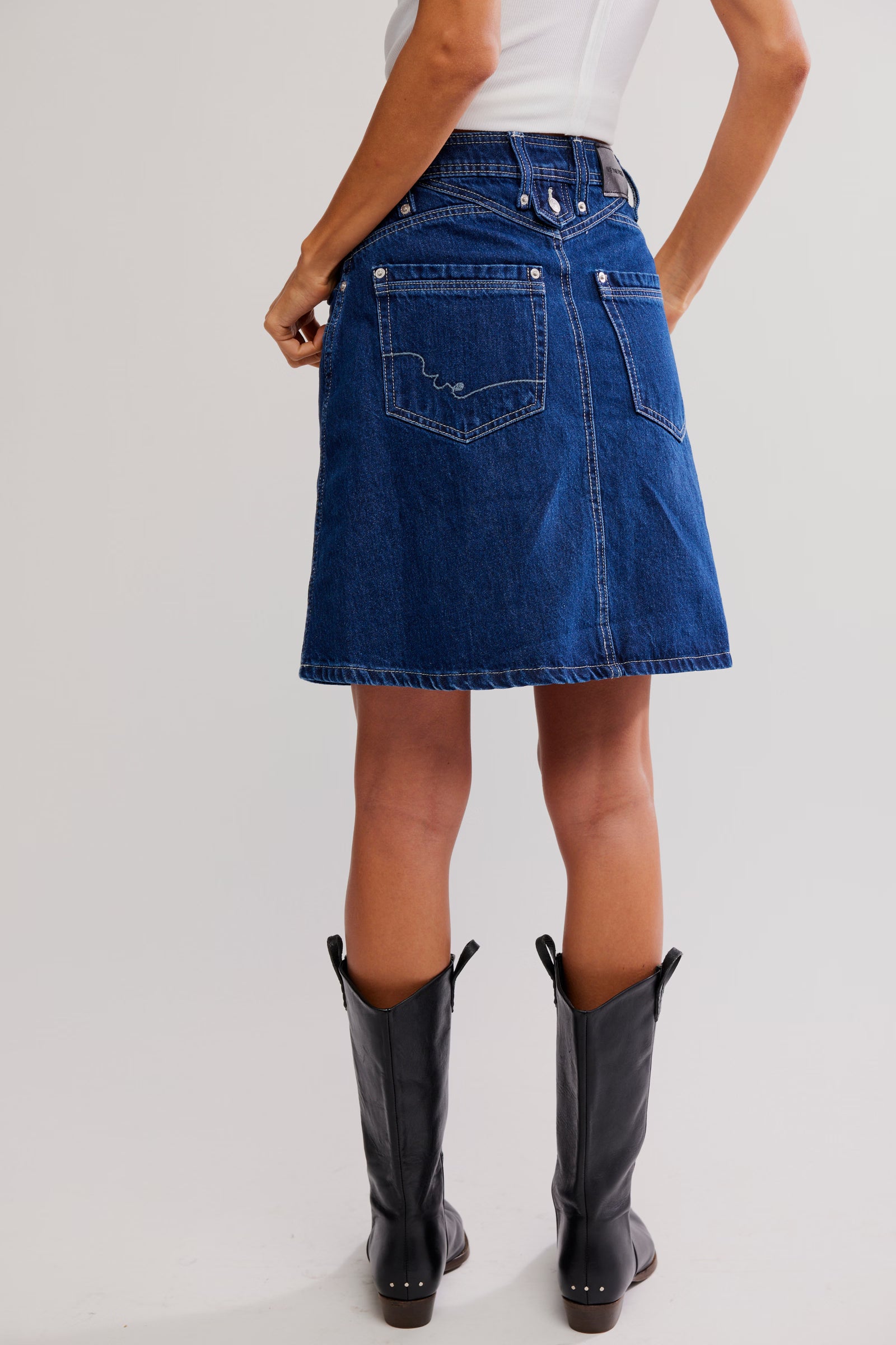 We The Free Suzy Denim Midi Skirt