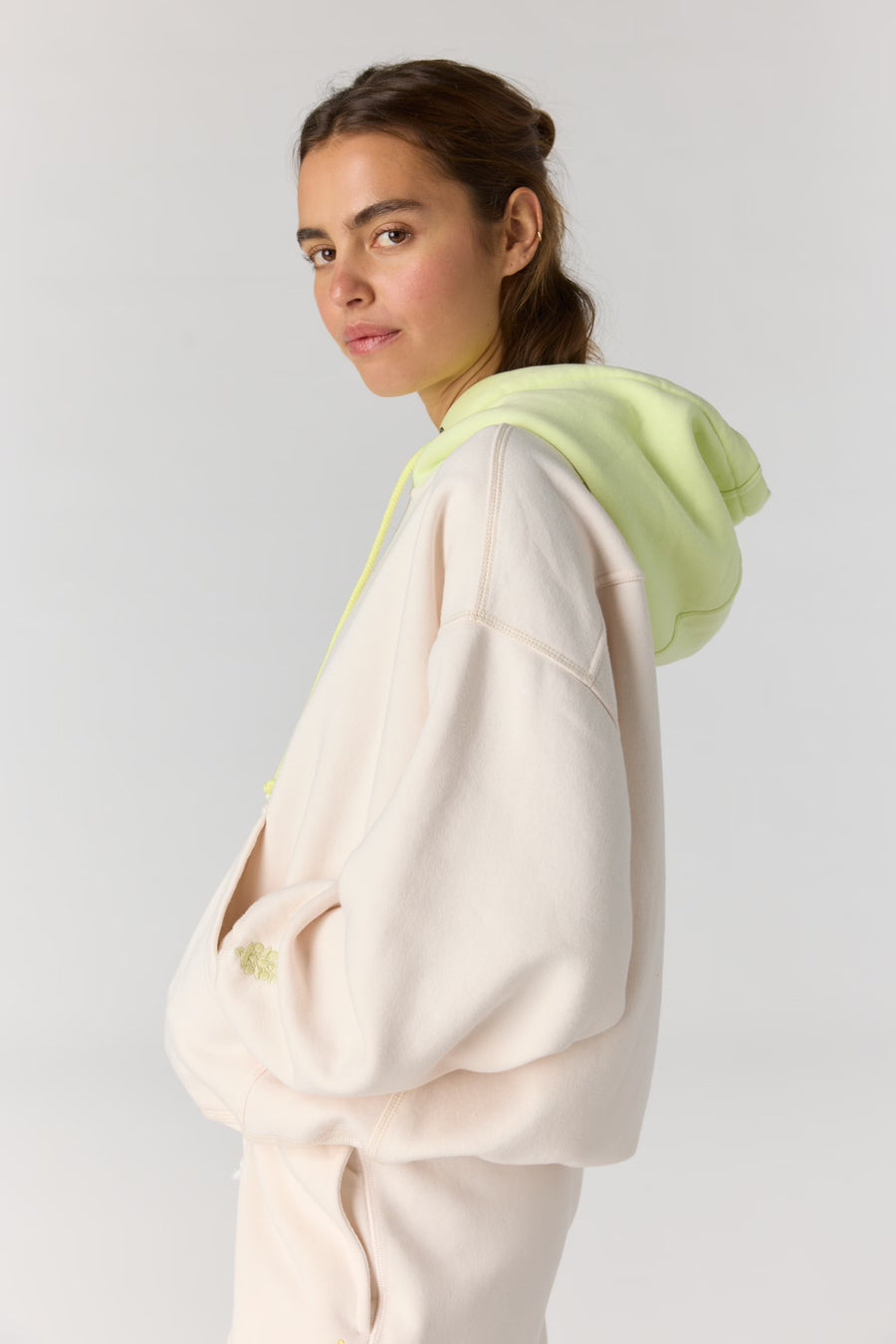 Free People Final Call Colorblock Fleece-Lined Hoodie