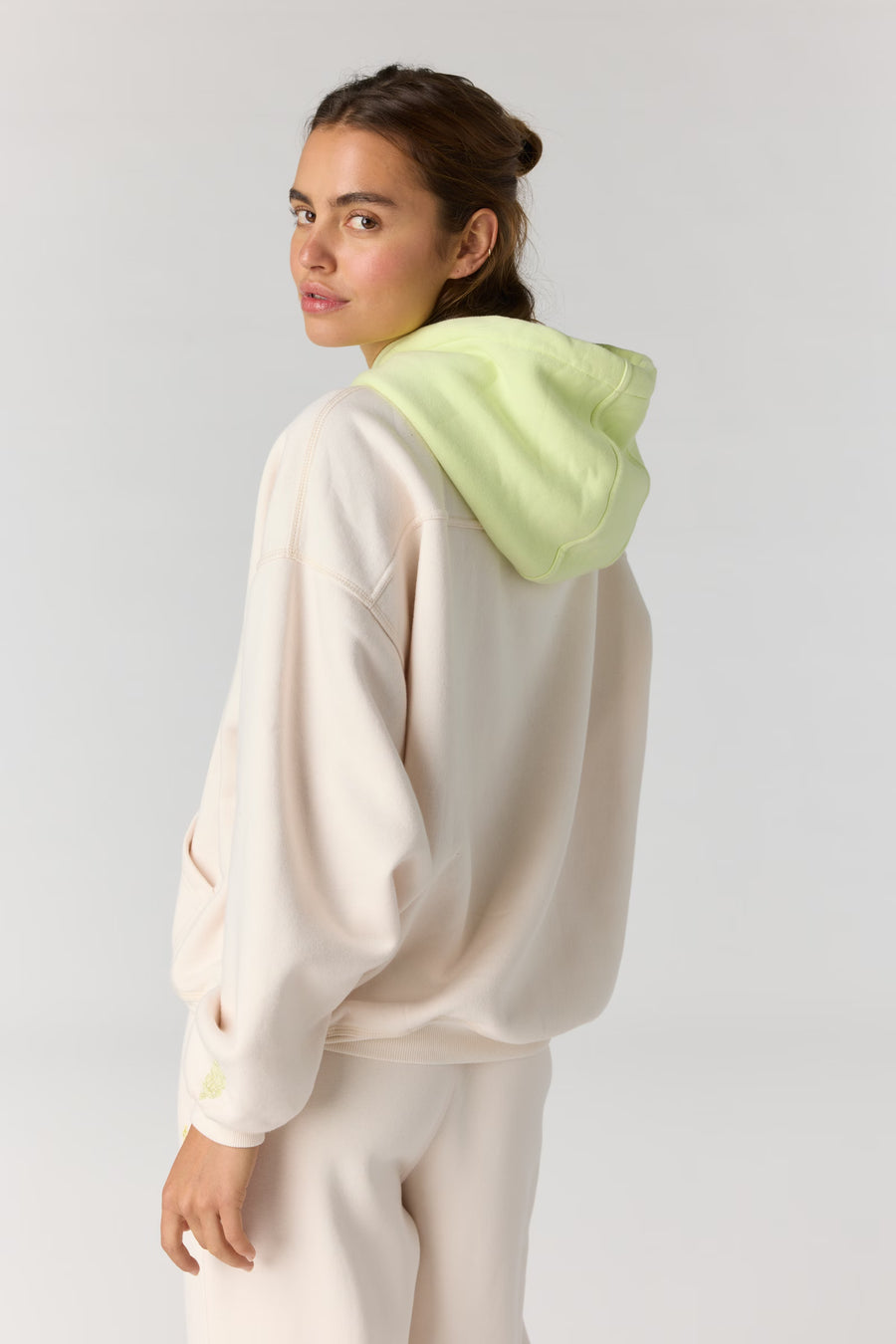 Free People Final Call Colorblock Fleece-Lined Hoodie