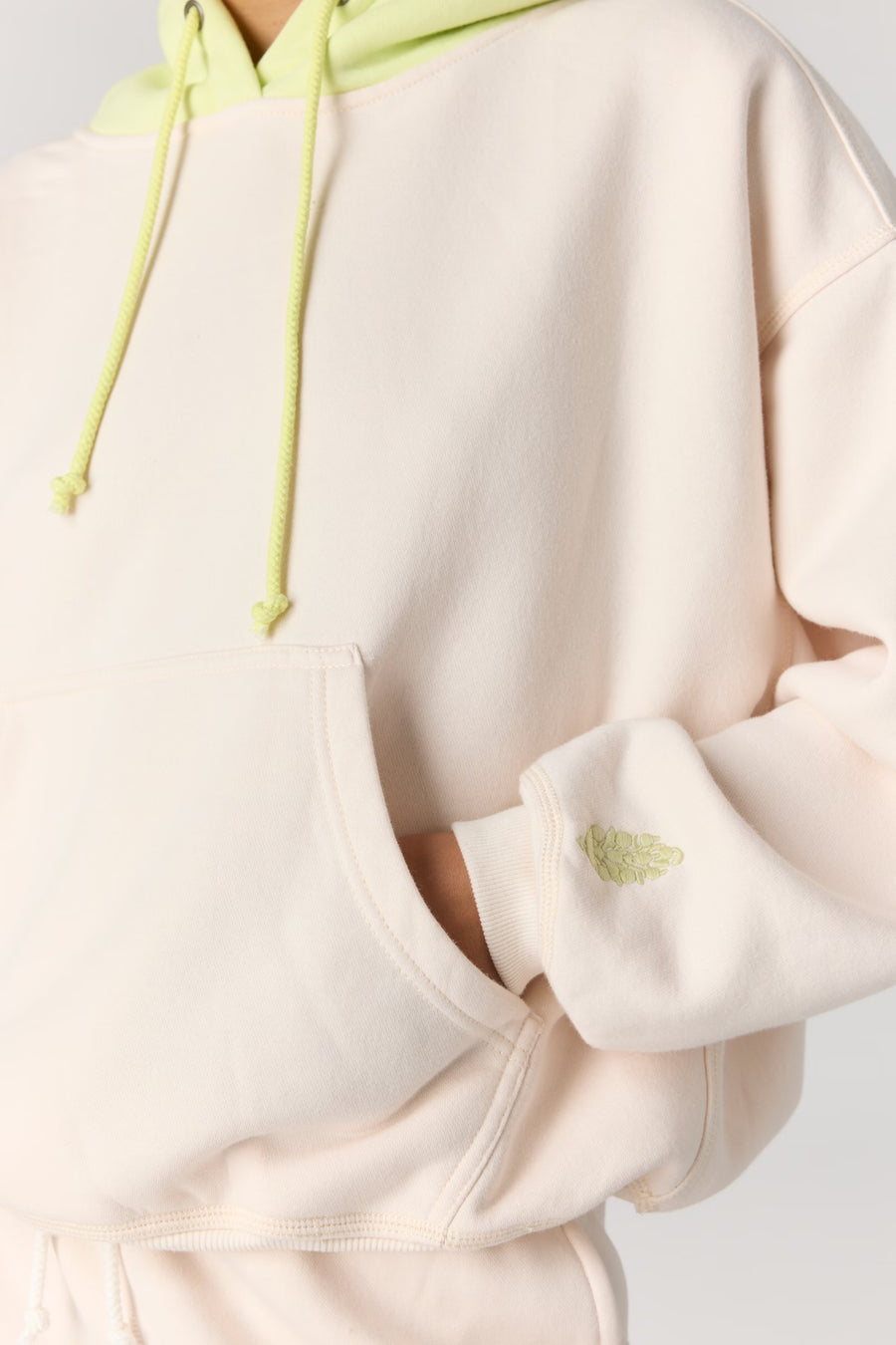 Free People Final Call Colorblock Fleece-Lined Hoodie