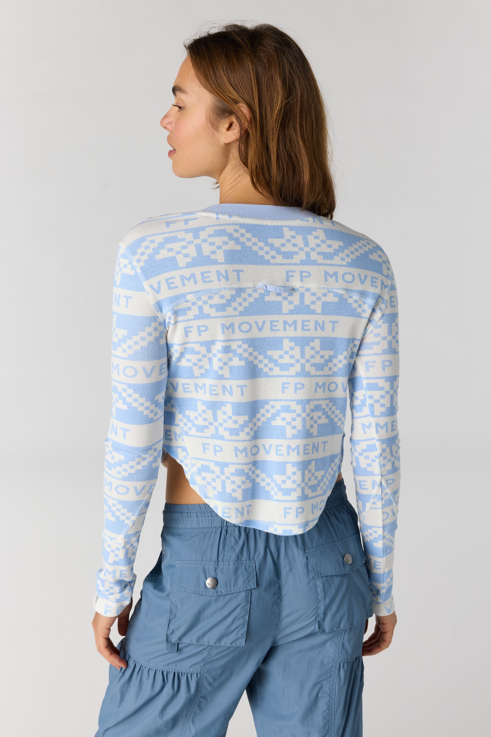 Free People Cool Down Printed Crew
