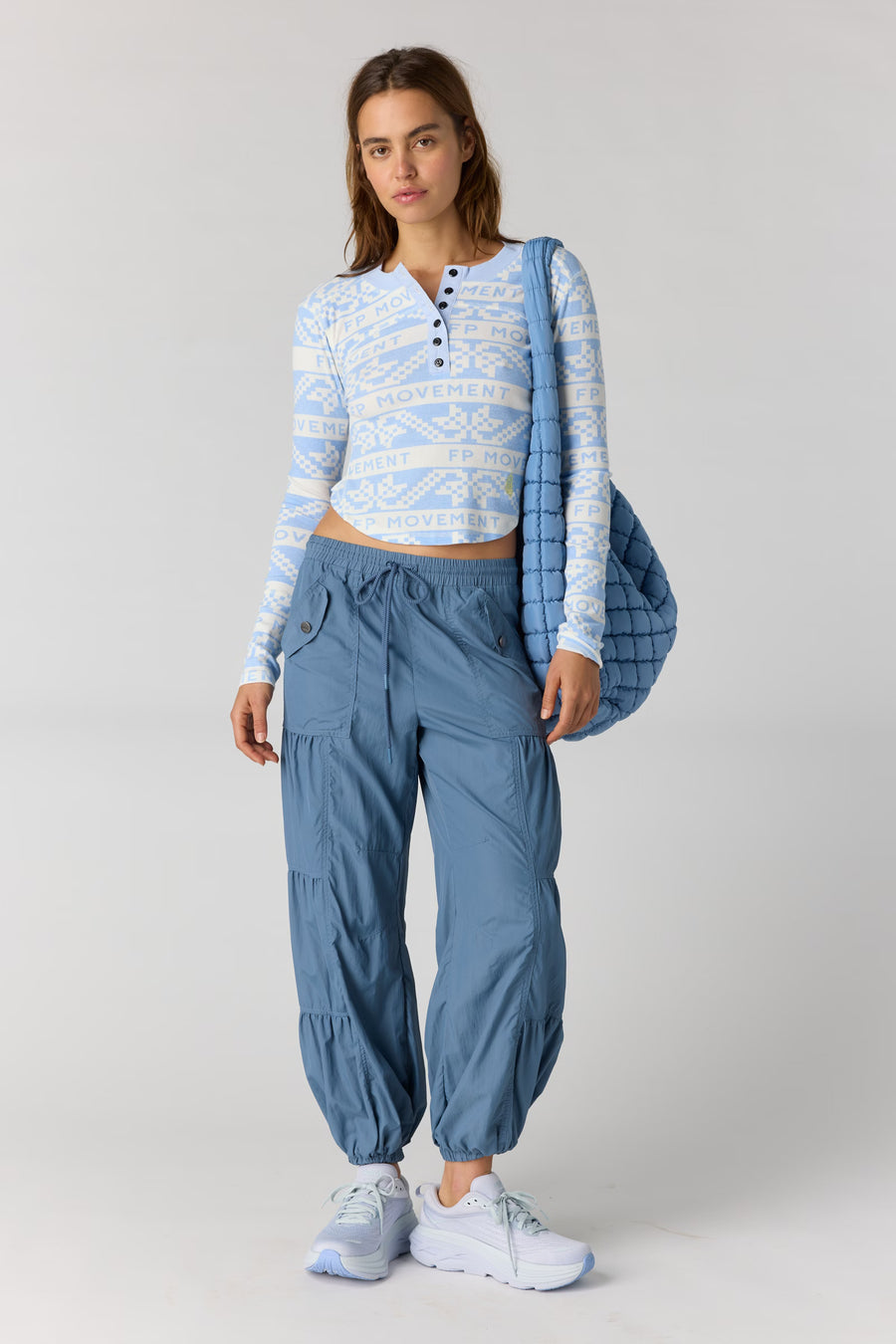 Free People Cool Down Printed Crew