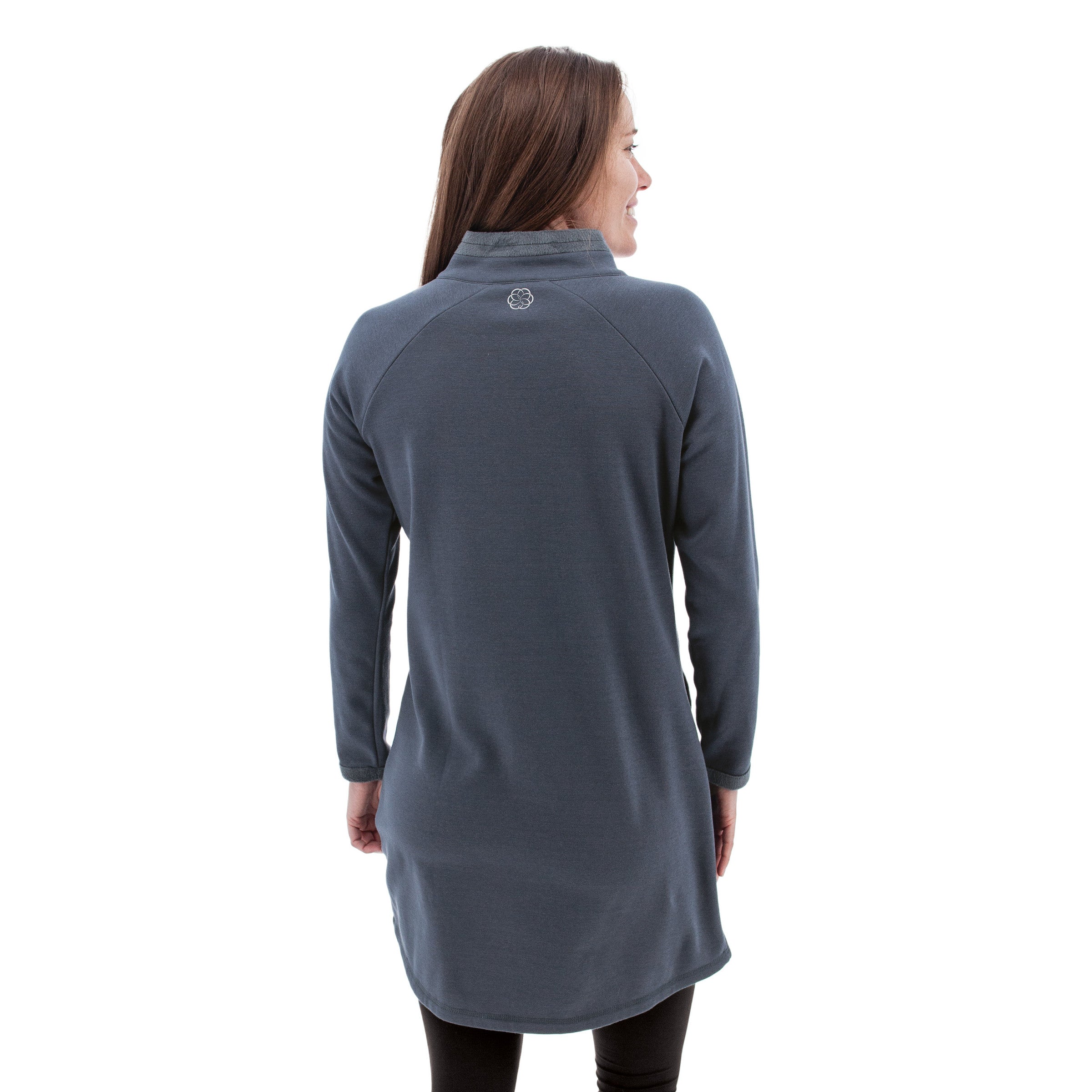 Weekend Mock Neck Fleece Dress