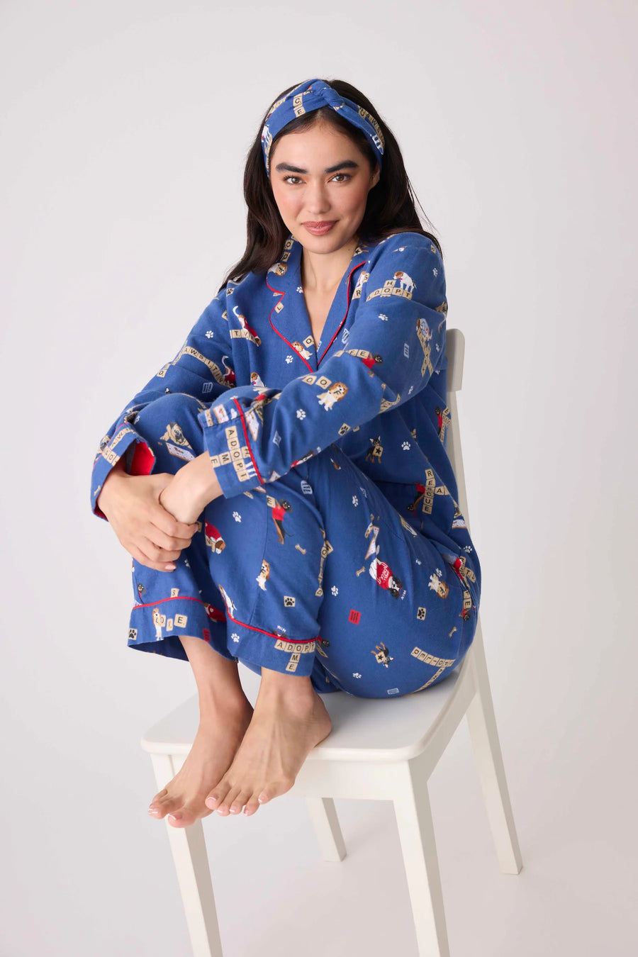 PJ Salvage Love Leo Dog Rescue Cozy Flannel PJ Set