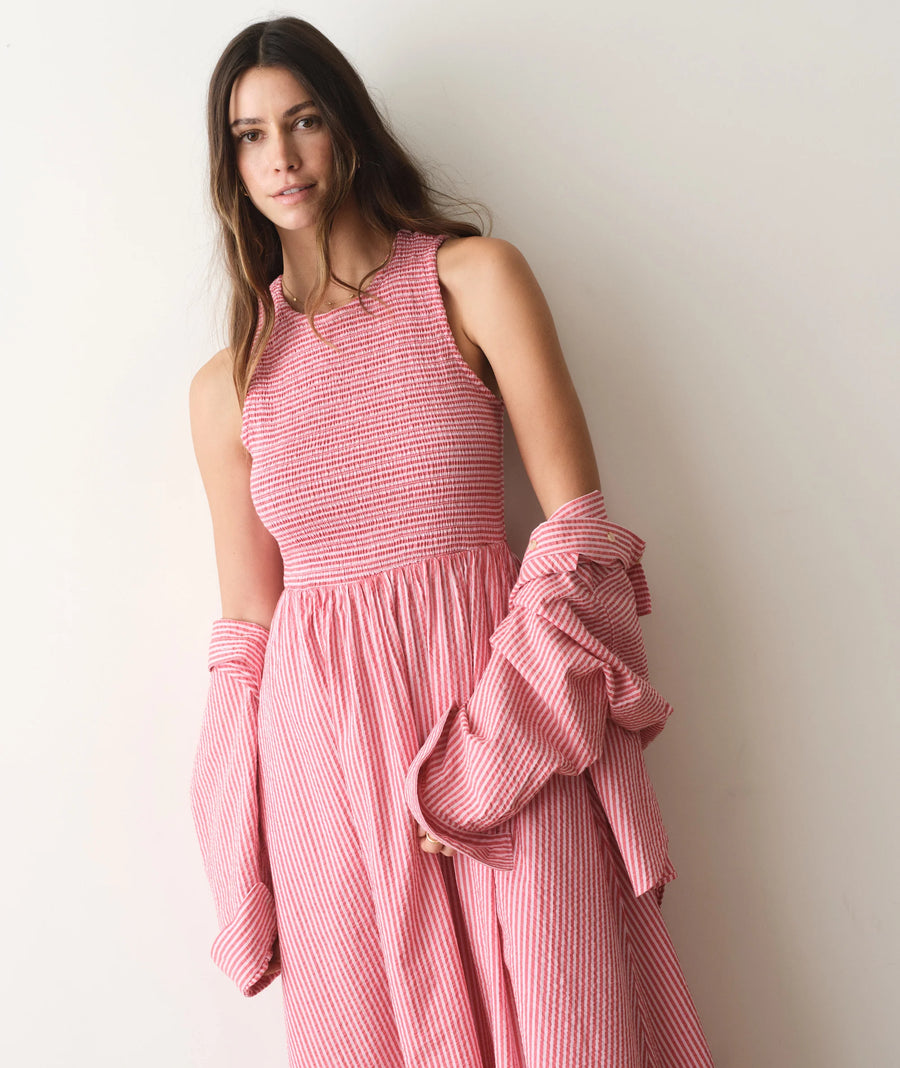Marine Layer Darcy Seersucker Maxi Dress