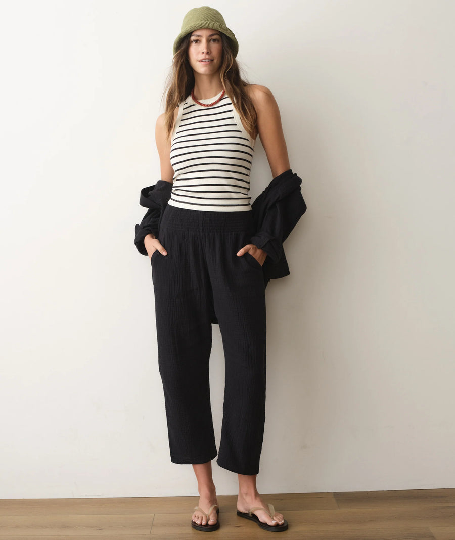 Marine Layer Lexi Rib Sun-In High Neck Crop Tank