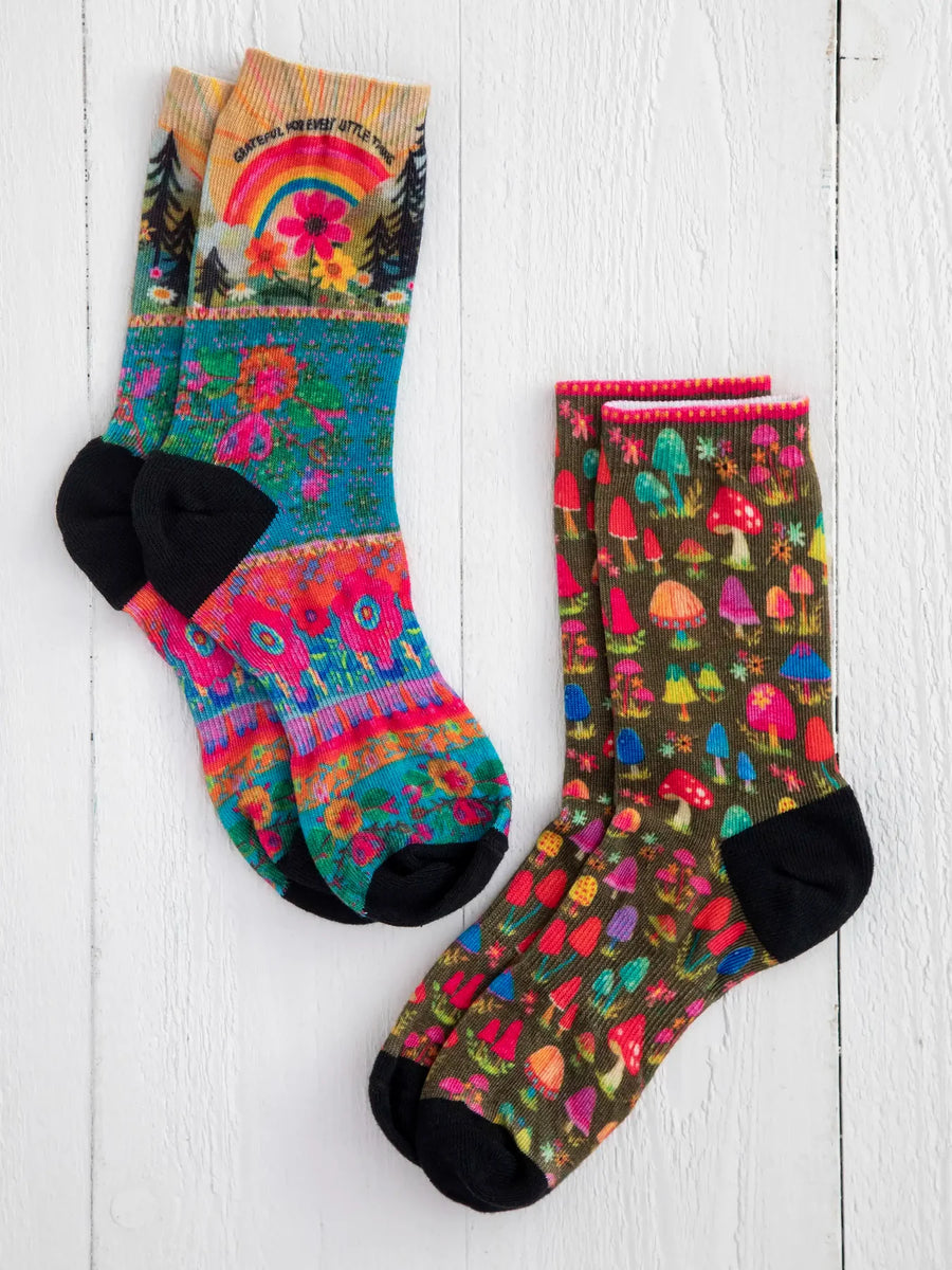Printed Weekend Sock Set, Set of 2