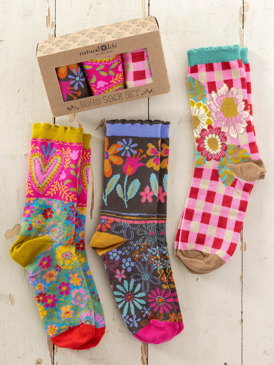 Boxed Boho Sock Set Red Heart