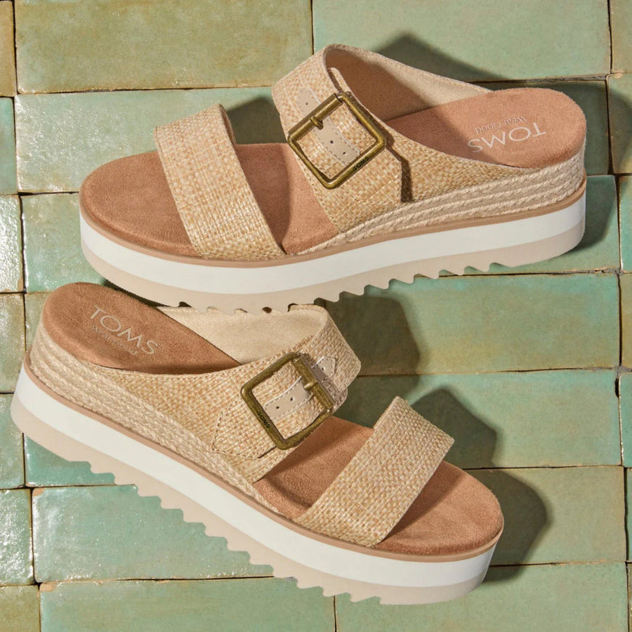 TOMS Diana Mule Buckle Wedge Sandal