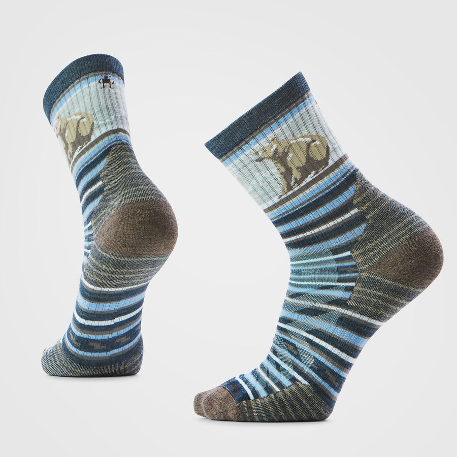 Smartwool Men's Hike Targeted Cushion Bear Stripe Mid Crew