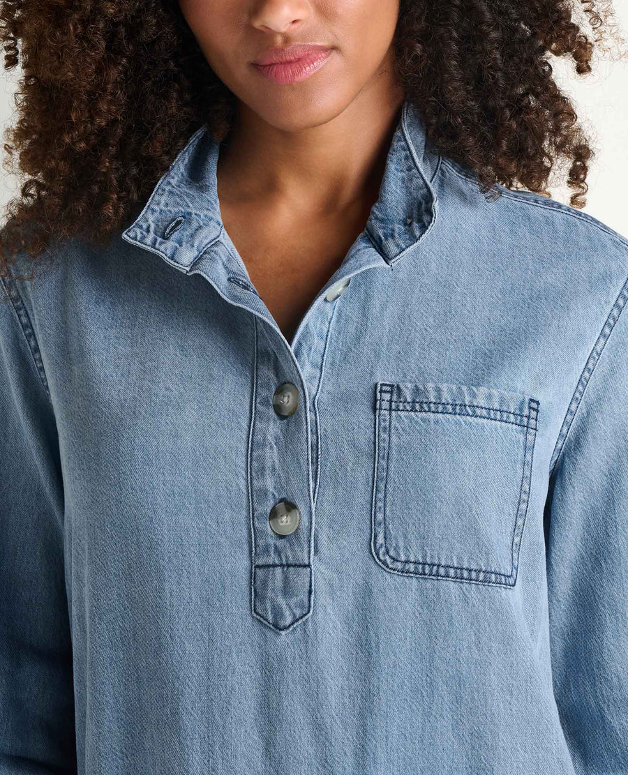 Toad&Co Piñon Soft Denim Popover Dress