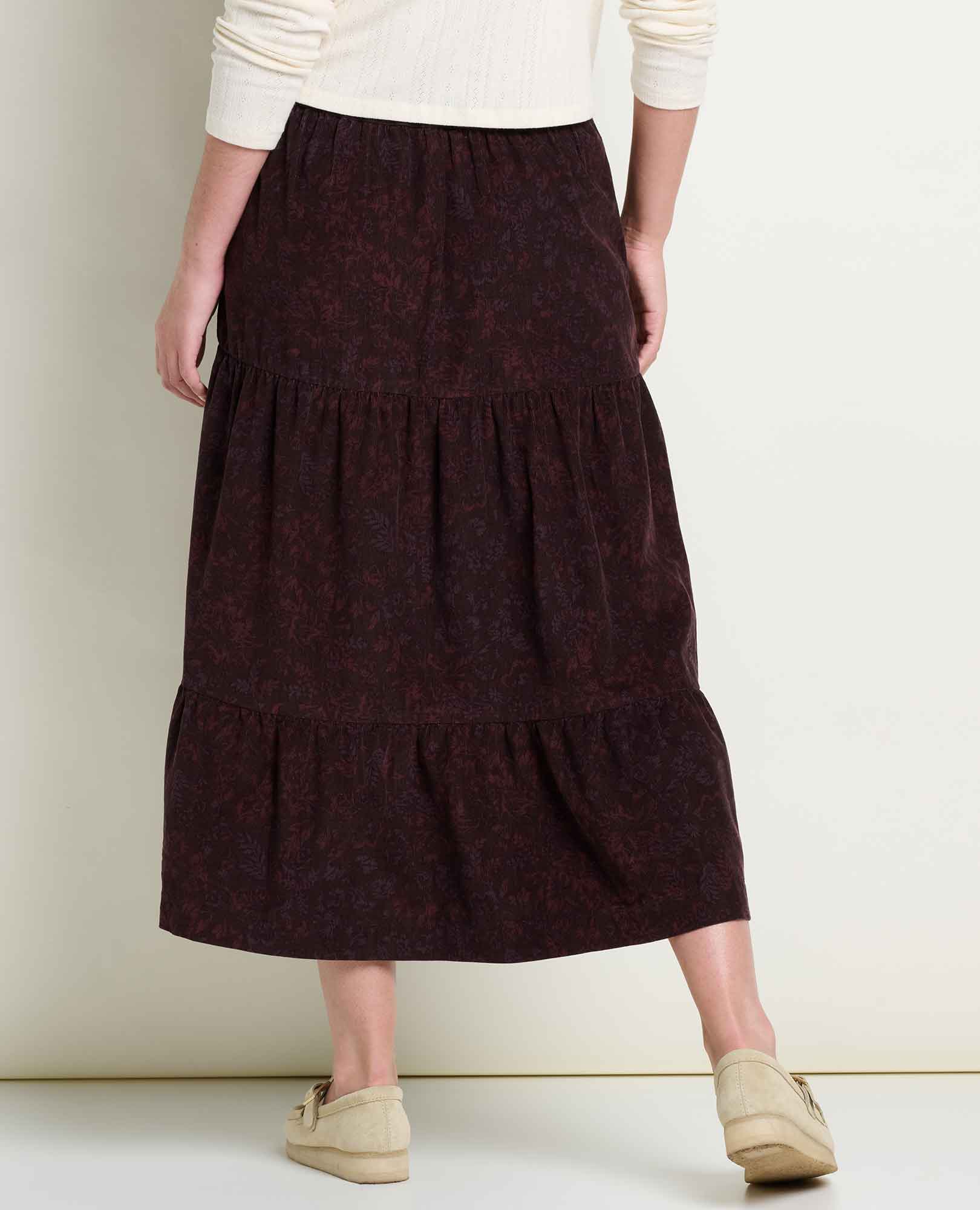 Toad&Co Cattail Corduroy Tiered Midi Skirt