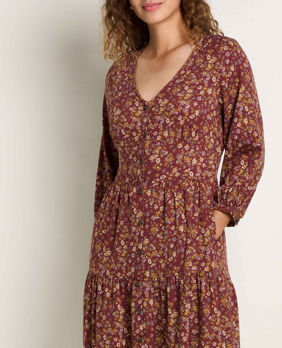 Toad&Co Manzana Tiered Midi Dress
