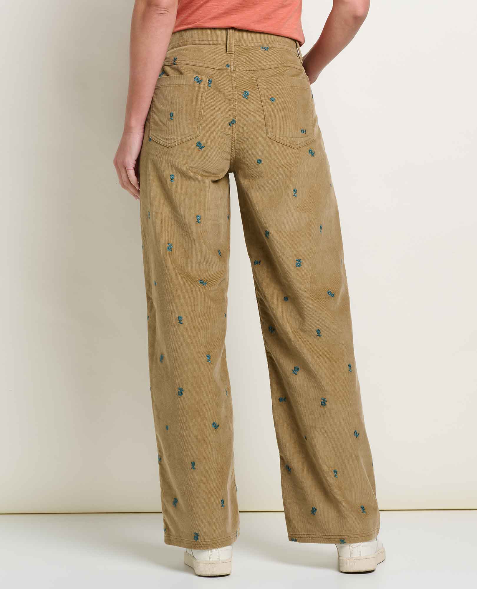 Toad&Co Women's Coaster Cord Embroidered Wide Leg Pant