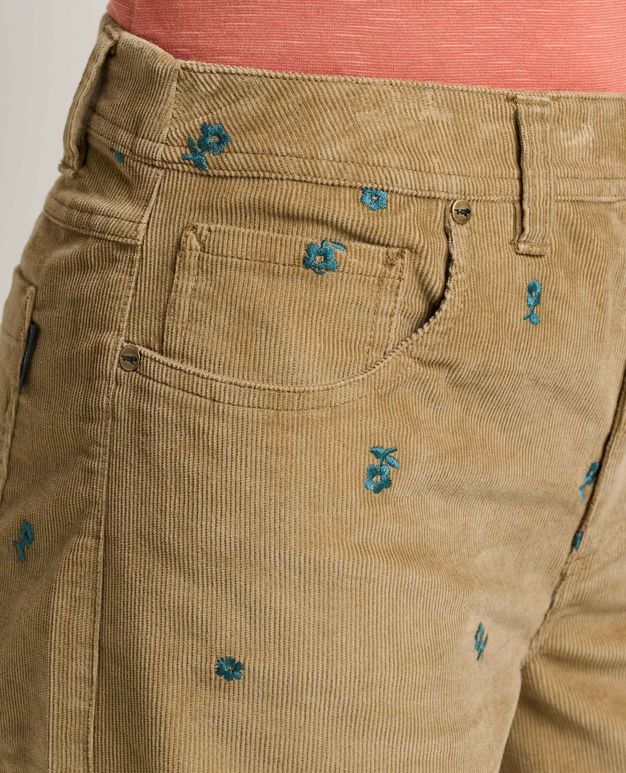 Toad&Co Women's Coaster Cord Embroidered Wide Leg Pant