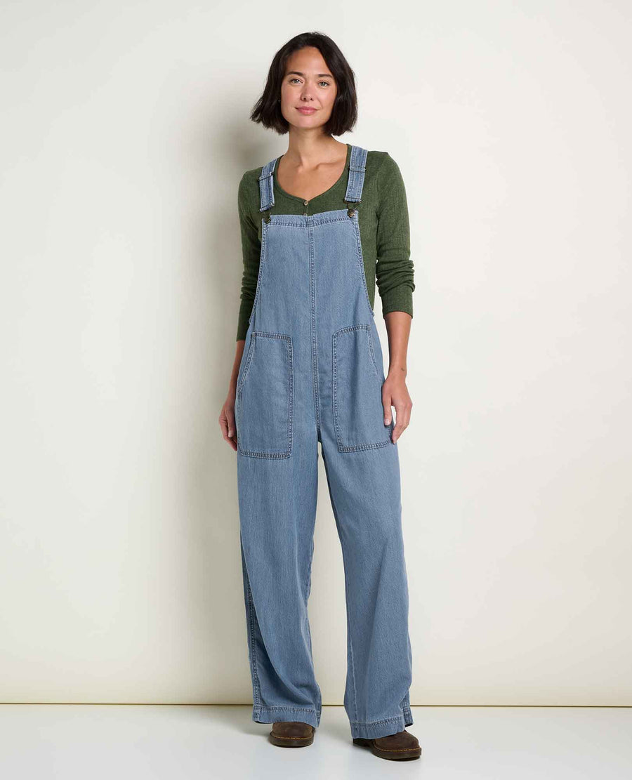 Toad&Co Women's Piñon Soft Denim Wide Leg Overall