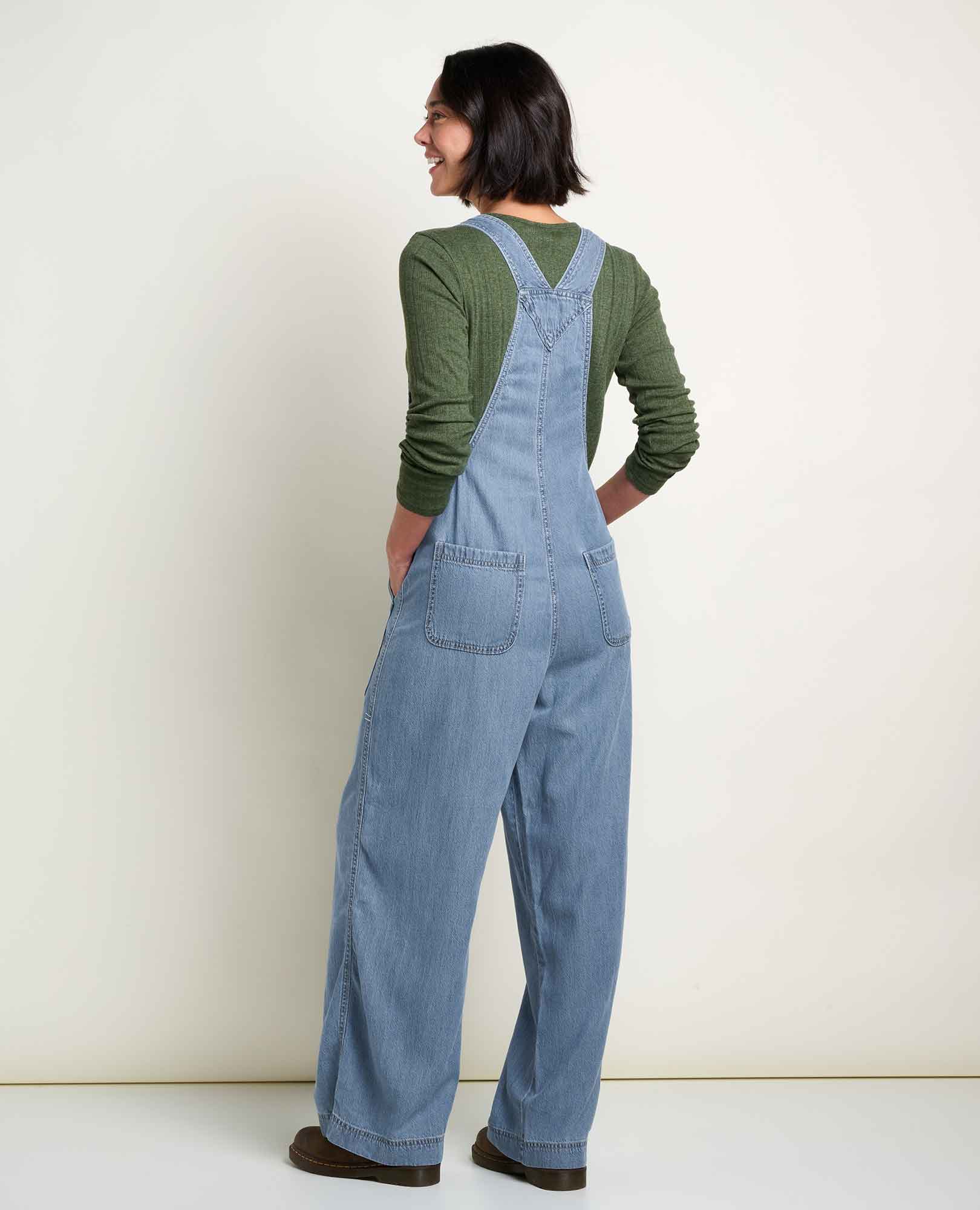 Toad&Co Women's Piñon Soft Denim Wide Leg Overall