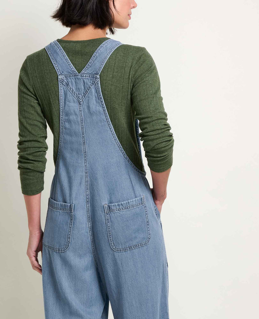 Toad&Co Women's Piñon Soft Denim Wide Leg Overall
