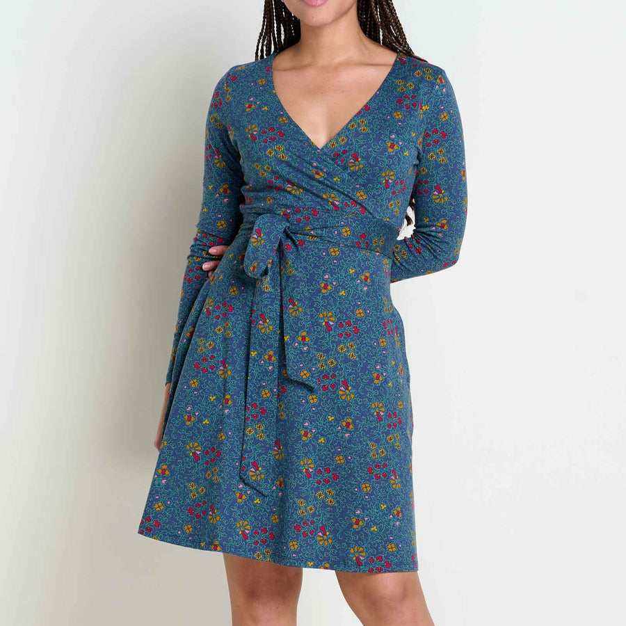 Toad & Co Cue Wrap Long Sleeve Dress